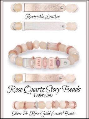 KEEP Collective Story Beads Rose Quartz Bead Bracelet Silver & Rose Gold Accents
